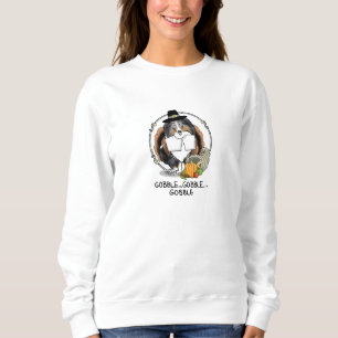 Sweatshirt Thanksgiving Shetland Sheepdog (merle bleu) Drôle