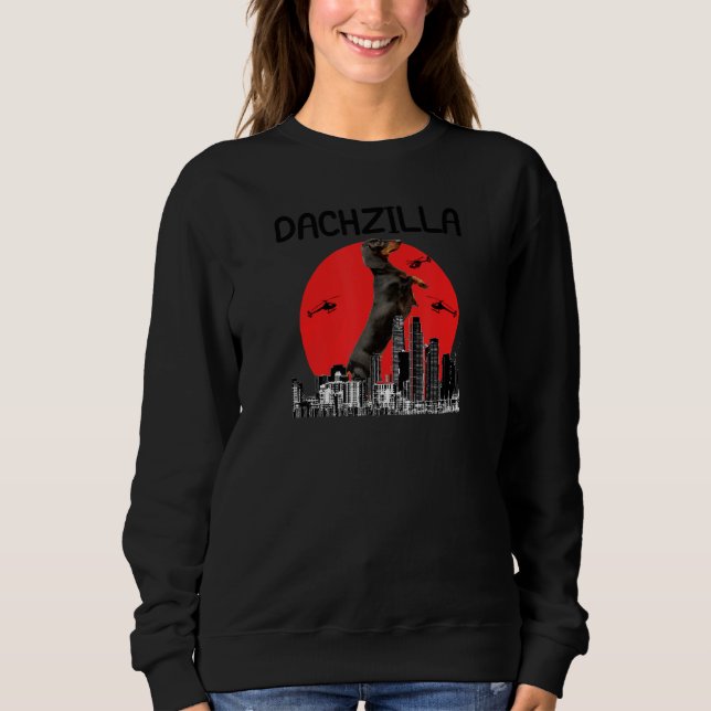 Sweatshirt The Dachzilla Dog Featuring A Bold, Graphic Design (Devant)