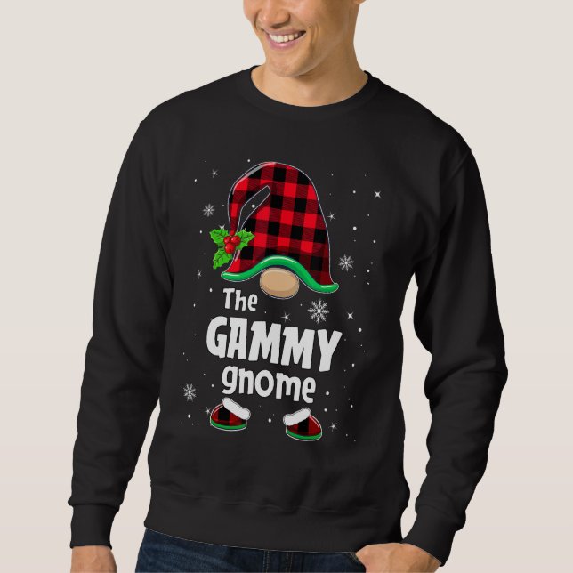 Sweatshirt The Gammy Gnome Buffalo Plaid Christmas Matching F (Devant)
