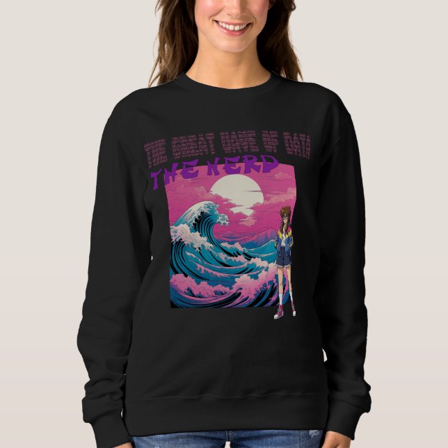 Sweatshirt The Great Wave Of Data (Devant)
