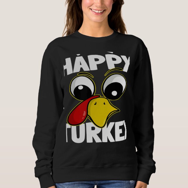 Sweatshirt The Happy Turkey Family Group Matching Thanksgivin (Devant)