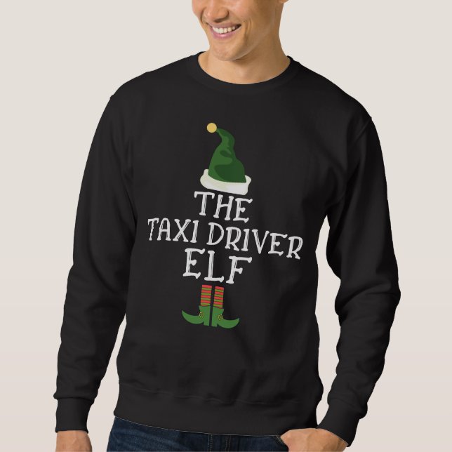 Sweatshirt The Taxi Driver Elf Christmas Costume (Devant)