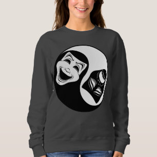 Sweatshirt Théâtre Yin Yang Design - Masques de comédie et de