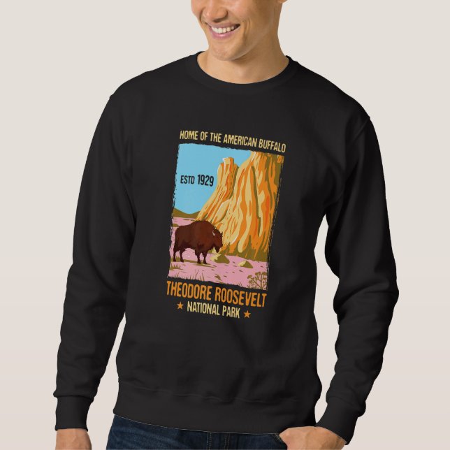 Sweatshirt Theodore Roosevelt North Dakota Us National Park V (Devant)