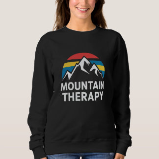 Sweatshirt Thérapie de montagne Rétro Coucher de soleil Avent