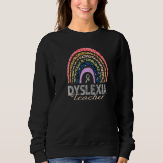 Sweatshirt Thérapiste enseignant Leopard Rainbow Dyslexia
