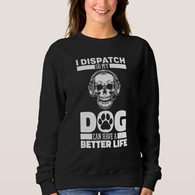 Sweatshirt Thin Gold Line Dog Emergency - Police Yellow Dispa (Devant)