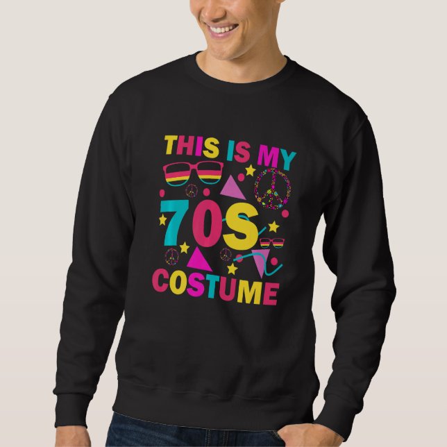 Sweatshirt This is My 70s Costume  Groovy Peace Halloween (Devant)