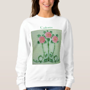 Sweatshirt Three Pink Roses Thunder_cove