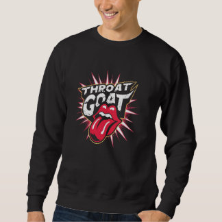 Sweatshirt Throat Goat Bold Playful Red Lips Flirty