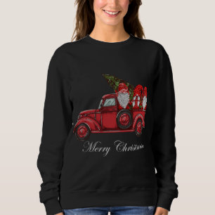 Sweatshirt Tibétain Terrier équitation Camion Rouge Joyeux No
