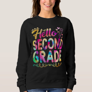 Sweatshirt Tie Dye Bonjour Deuxième professeur de 2e année Pr