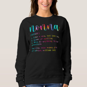 Sweatshirt Tie Dye Nonna Définition Meilleure Nonna Ever Mère