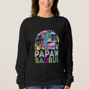 Sweatshirt Tie Dye Papawsaurus Dinosaur Daddy Saurus Famille 