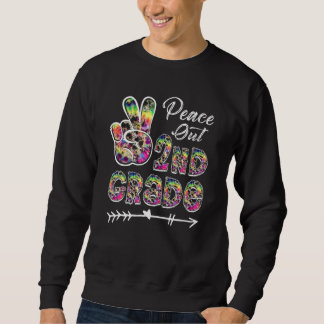 Sweatshirt Tie Dye Peace Out 2e Année Dernière Jour De Sum De