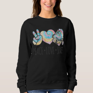 Sweatshirt Tie Dye Roller Patinage Pour Filles Ados Peace Lov