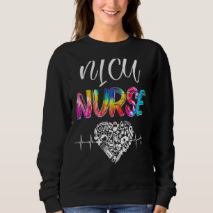 Sweatshirt Tie Dye Stethoscope Nicu Nurse Day Nurse Scrub L