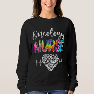 Sweatshirt Tie Dye Stethoscope Oncologie Infirmière Journée I