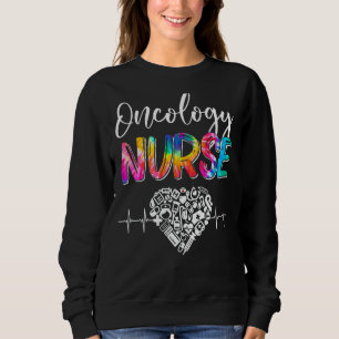Sweatshirt Tie Dye Stethoscope Oncologie Infirmière Journée I