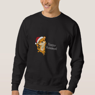 Sweatshirt Tiger Christmas Snow Winter Animals Tiger