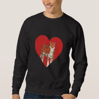 Sweatshirt Tiger Heart Safari Wildlife Animal Zookeeping