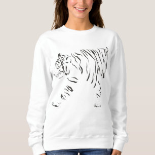 Sweatshirt Tiger noir et blanc envelopper