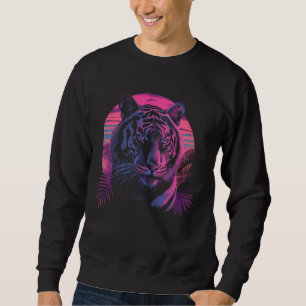 Sweatshirt Tiger Vaporwave Aesthétique Vintage Synthwave 80s