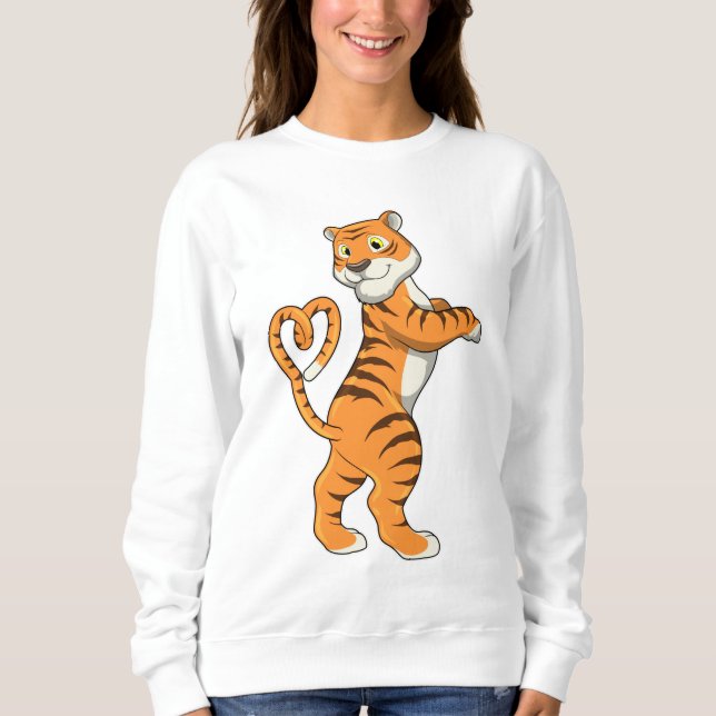 Sweatshirt Tigre avec coeur (Devant)