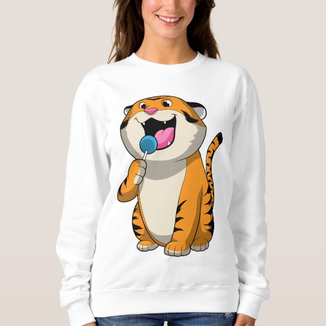 Sweatshirt Tigre avec Lollipop (Devant)