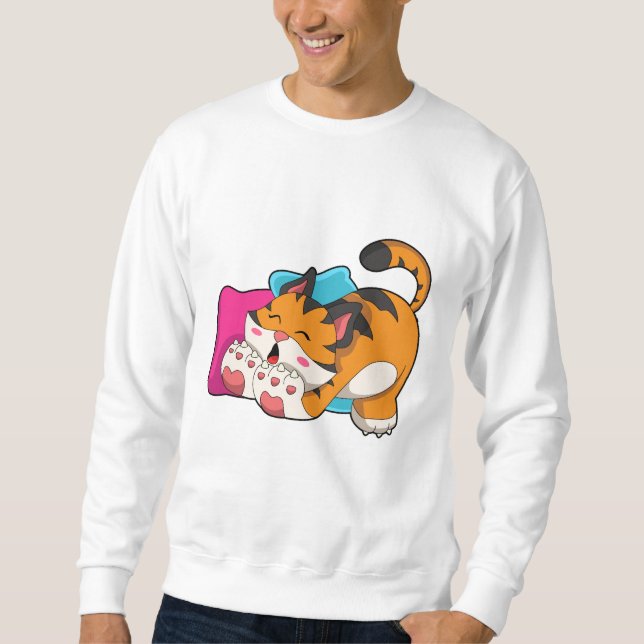 Sweatshirt Tigre fatigué (Devant)