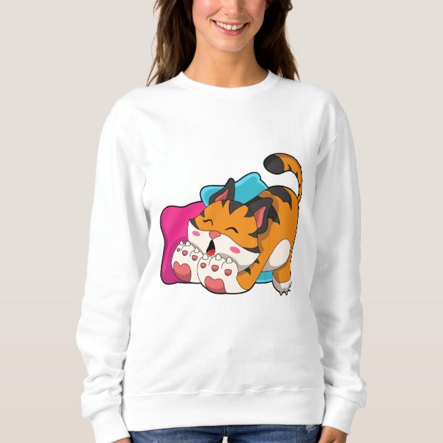 Sweatshirt Tigre fatigué (Devant)