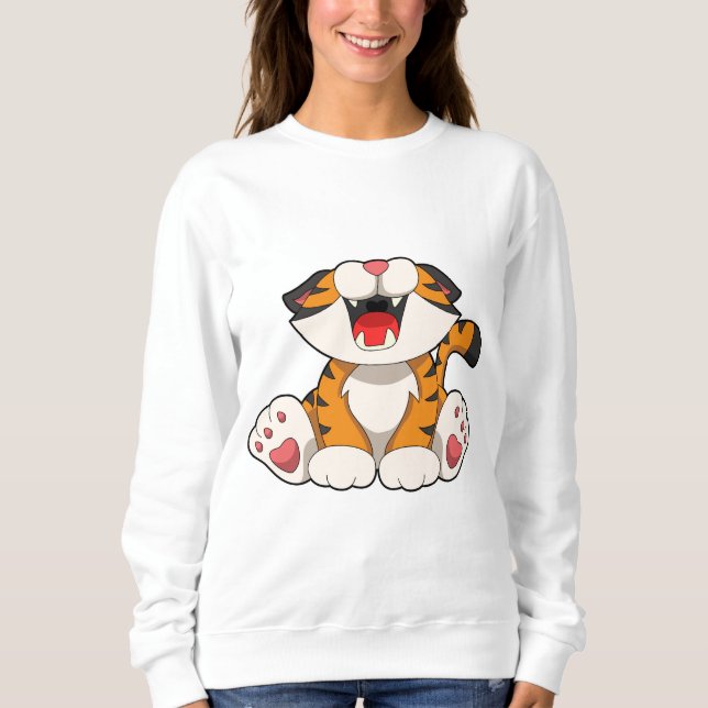 Sweatshirt Tigre rougissant (Devant)