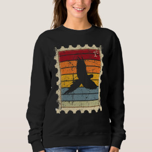 Sweatshirt Timbre avec un ara perroquet au coucher du soleil