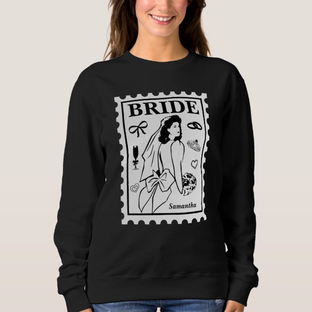 Sweatshirt Timbre de mariée personnalisée (Devant)