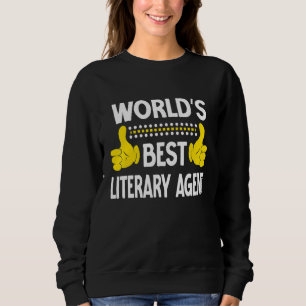Sweatshirt Titre du travail du meilleur agent littéraire du m