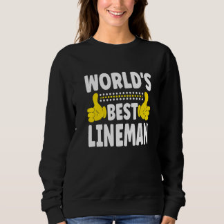 Sweatshirt Titres d'emploi du meilleur joueur de ligne du mon