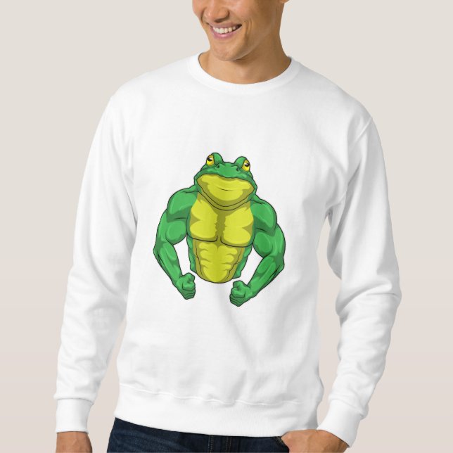 Sweatshirt Toad en Bodybuilder avec de grands Muscles (Devant)