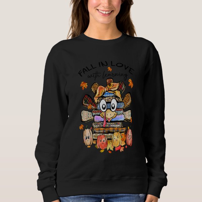Sweatshirt Tomber Amoureux De L'Apprentissage Automne Feuille (Devant)