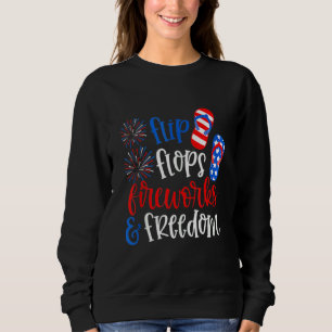 Sweatshirt Tongs Feux D'Artifice Et Liberté 4 Juillet Campagn