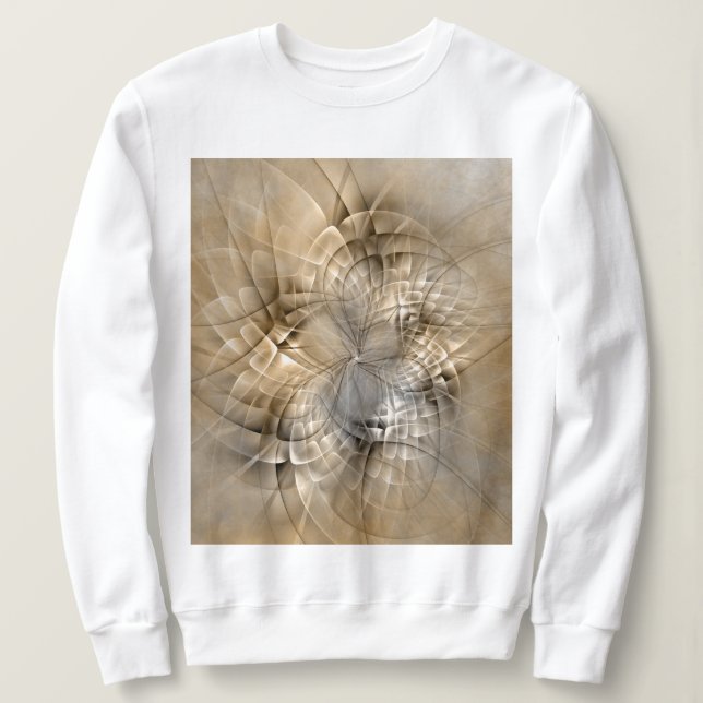 Sweatshirt Tons Terre Abstrait Art fractal moderne Texture (Design devant)