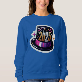 Sweatshirt Top chapeau de la nouvelle année 2025