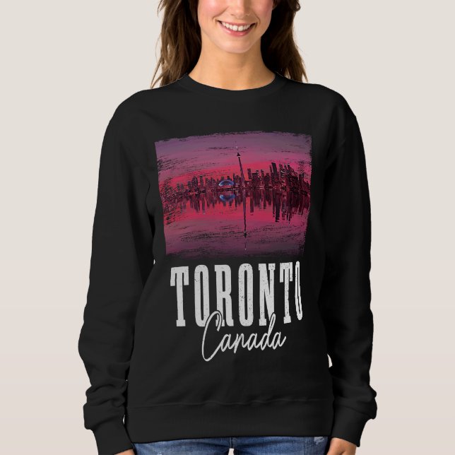 Sweatshirt Toronto Skyline Ontario Canada Maple Leaf Canadian (Devant)