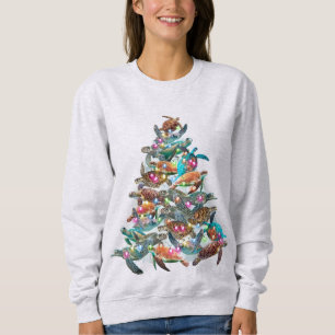 Sweatshirt Tortue Arbre de Noël Ornement Arbre de Noël Arbre