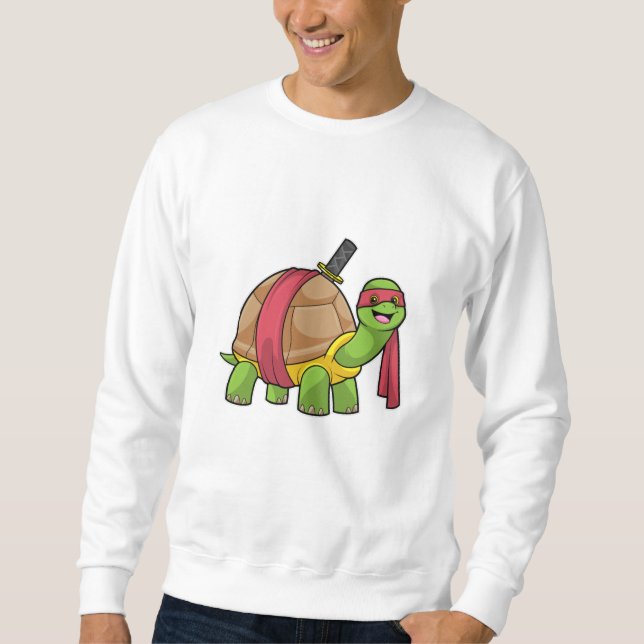 Sweatshirt Tortue aux arts martiaux avec épée (Devant)
