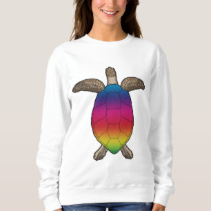 Sweatshirt Tortue aux couleurs arc-en-ciel