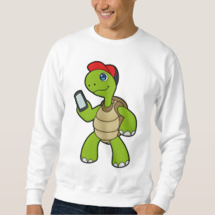 Sweatshirt Tortue avec téléphone et Casquette
