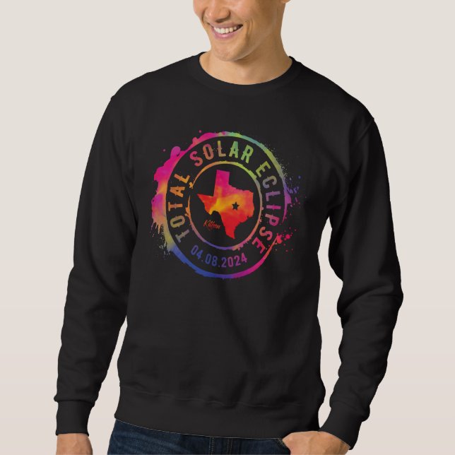 Sweatshirt Total Solar Eclipse 2024 USA Texas Killeen Totalit (Devant)