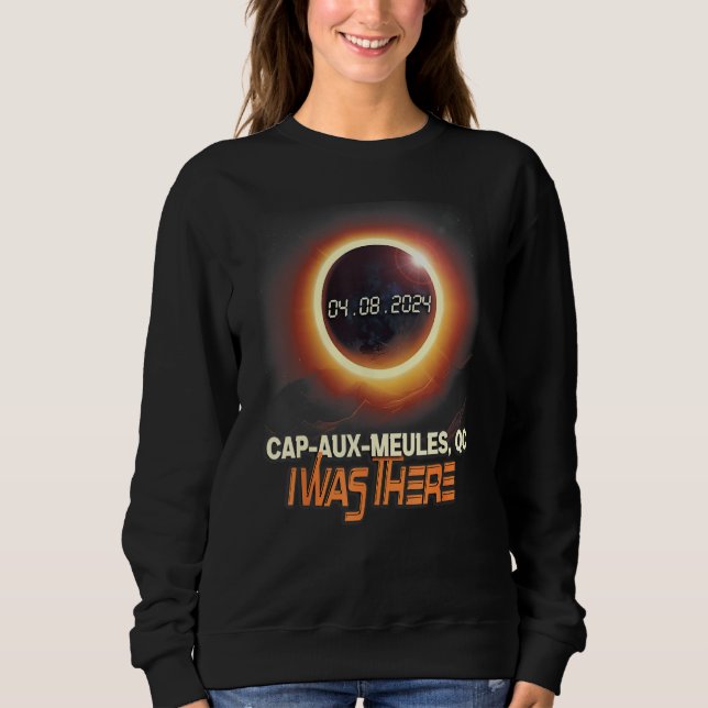 Sweatshirt Total Solar Eclipse Cap aux Meules Quebec Canada (Devant)