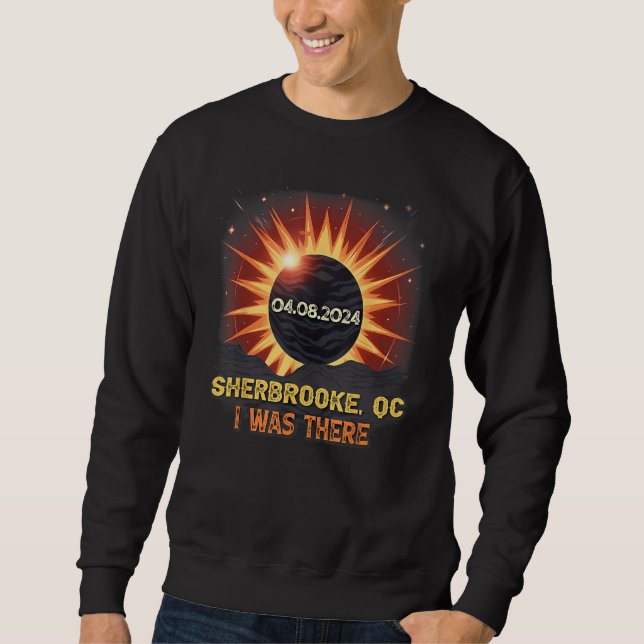 Sweatshirt Total Solar Eclipse Retro Sherbrooke Quebec Canada (Devant)