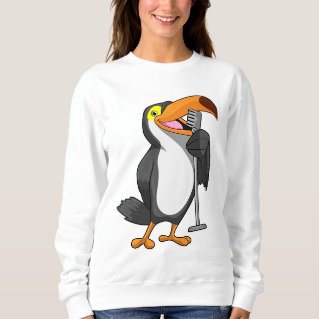 Sweatshirt Toucan at Music with Microphone (Devant)